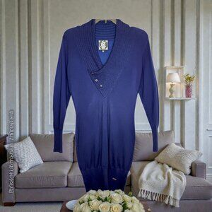 So Nice Collections Sweater Dress with Shawl collar detailing - Size M